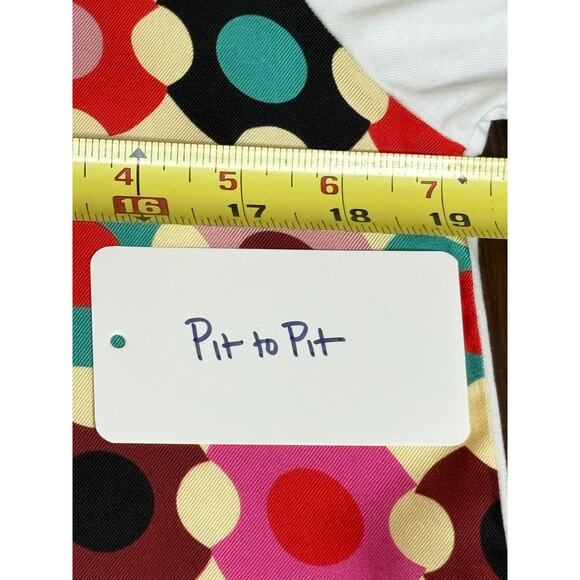 La DoubleJ Groovy Dot Silk Twill Geometric T-Shirt Size Small - Picture 7 of 10